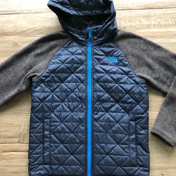 north face quilted fleece jacket